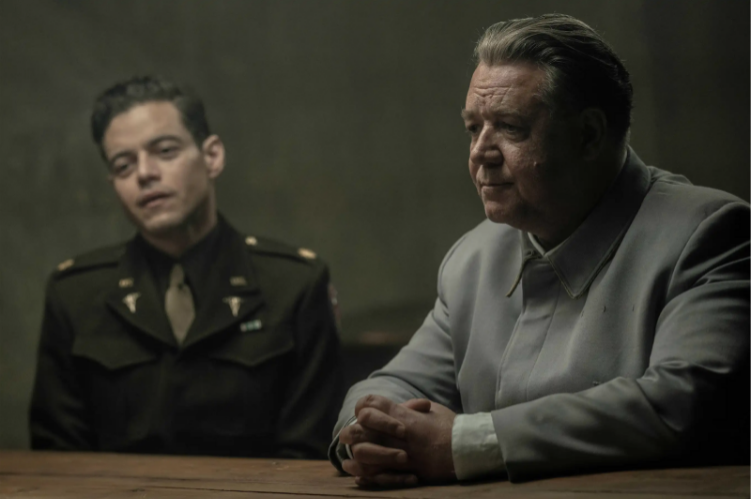Rami Malek and Russell Crowe in Nuremberg