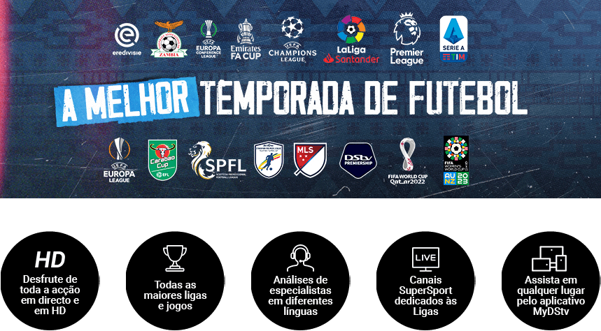 Desfrute da maior cobertura do futebol de todas as melhores ligas mundiais!