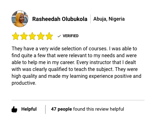 Choose from a wide selection of top quality courses...