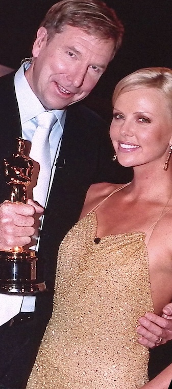 DEREK WATTS WITH OSCAR WINNER CHARLIZE THERON CARTE BLANCHE STUDIO March 2004 5